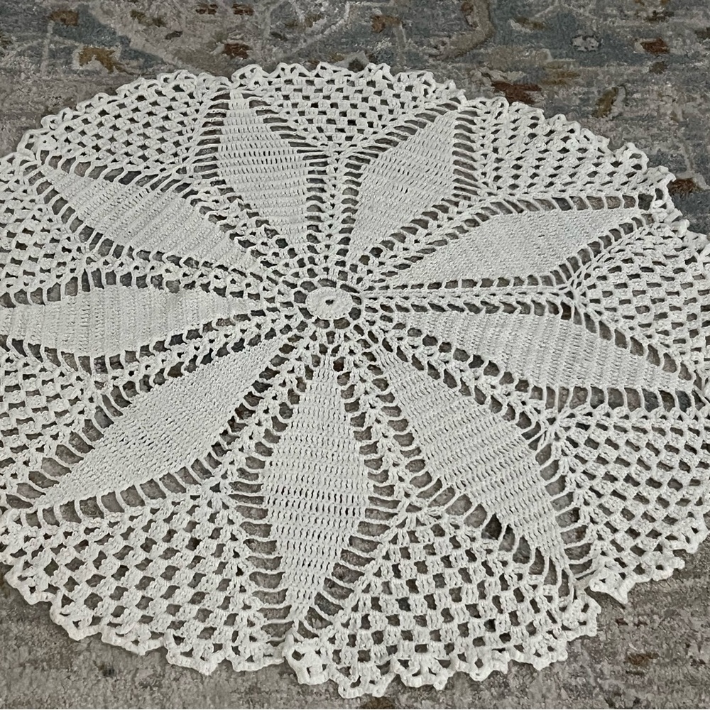 Elegant White Crochet Doily